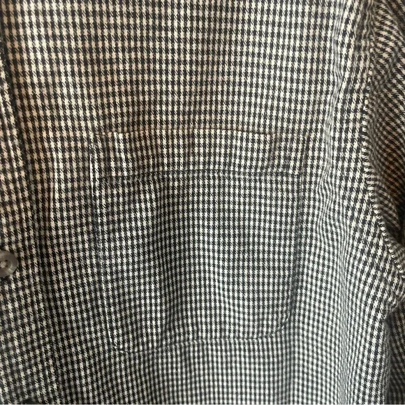 Casuals heavy cotton flannel Houndstooth button down shirt medium - Picture 8 of 11